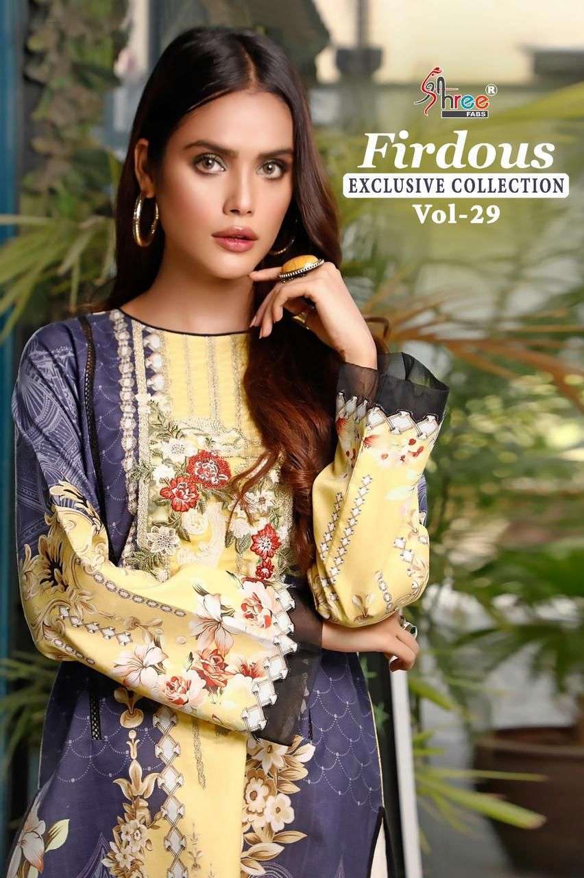 shree fabs firdous exclusive collection vol 29 series 3051-3054 pure cotton suit