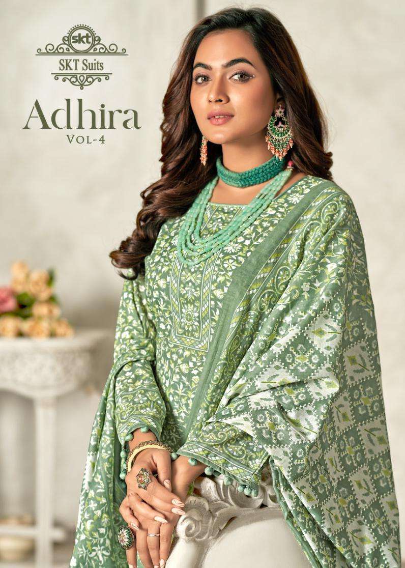 skt adhira vol 4 series 79001-79008 pure cotton suit 