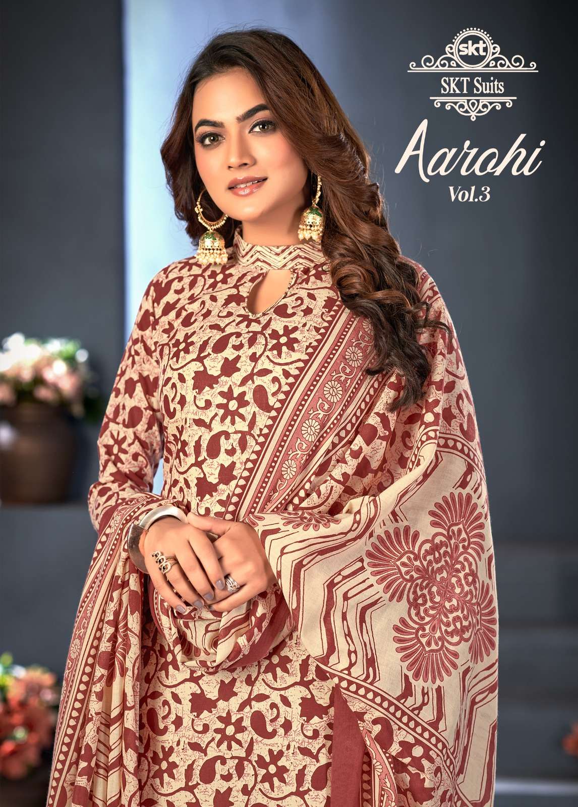 skt suits aarohi vol 3 series 81001-81008 pure cotton suit 