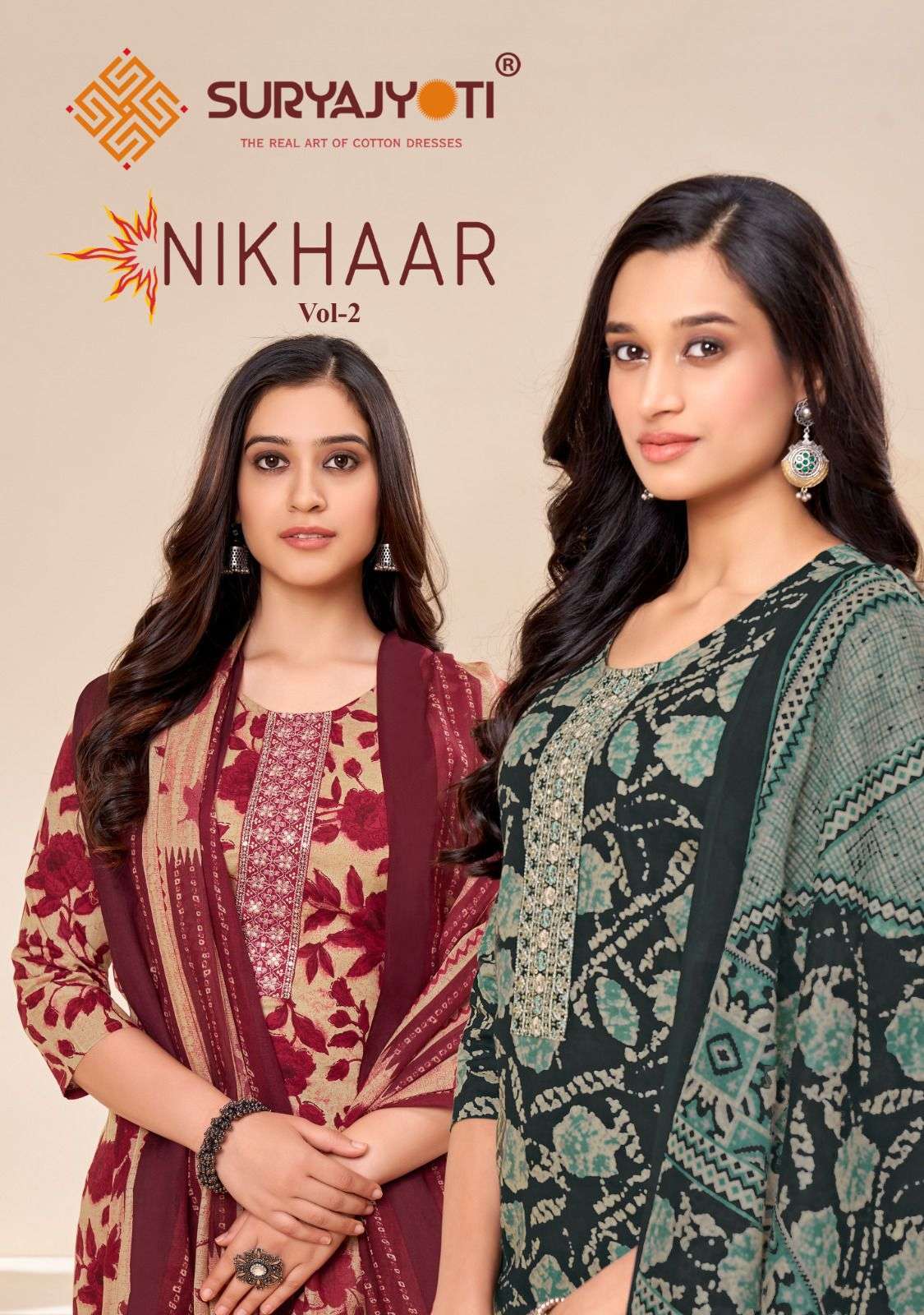 suryajyoti nikhaar vol 2 series 2001-2010 cambric cotton readymade suit 