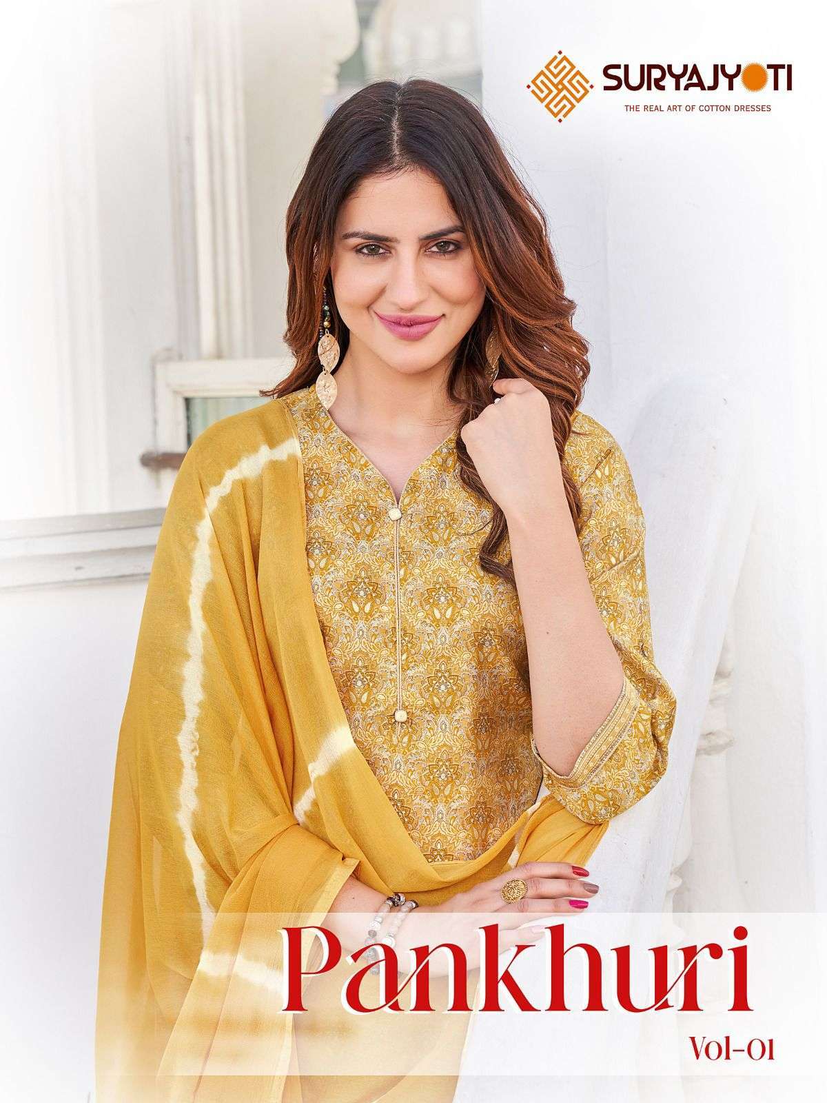 suryajyoti pankhuri vol 1 series 1001-1010 modal silk suit 