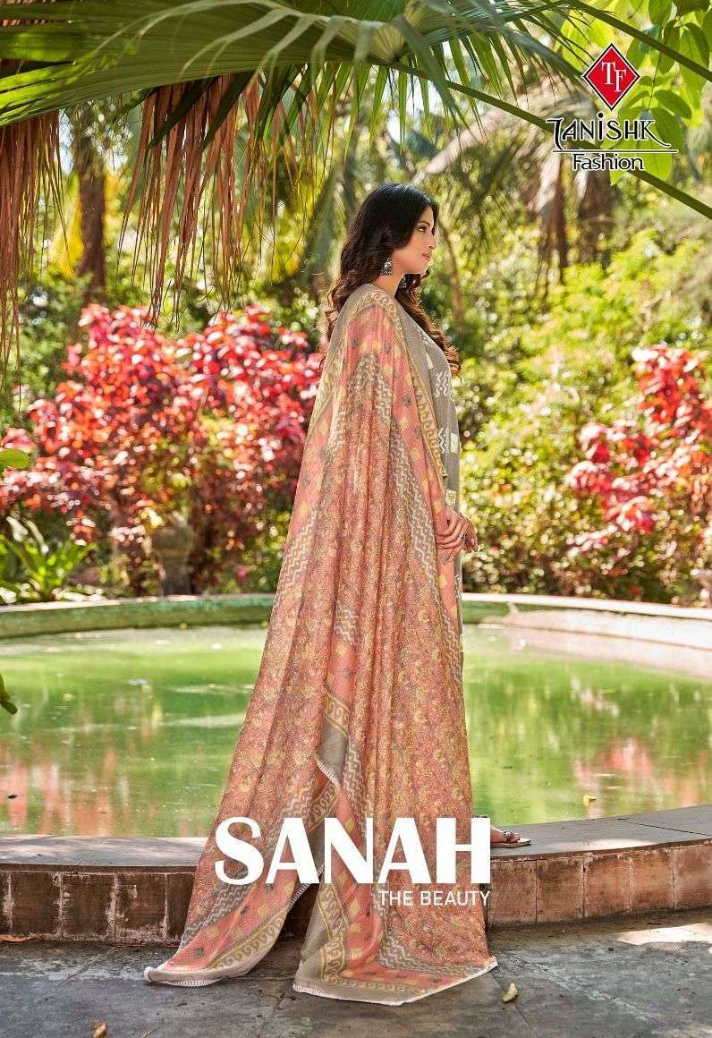 tanishk fashion sanah the beauty series 7101-7108 pure cotton suit