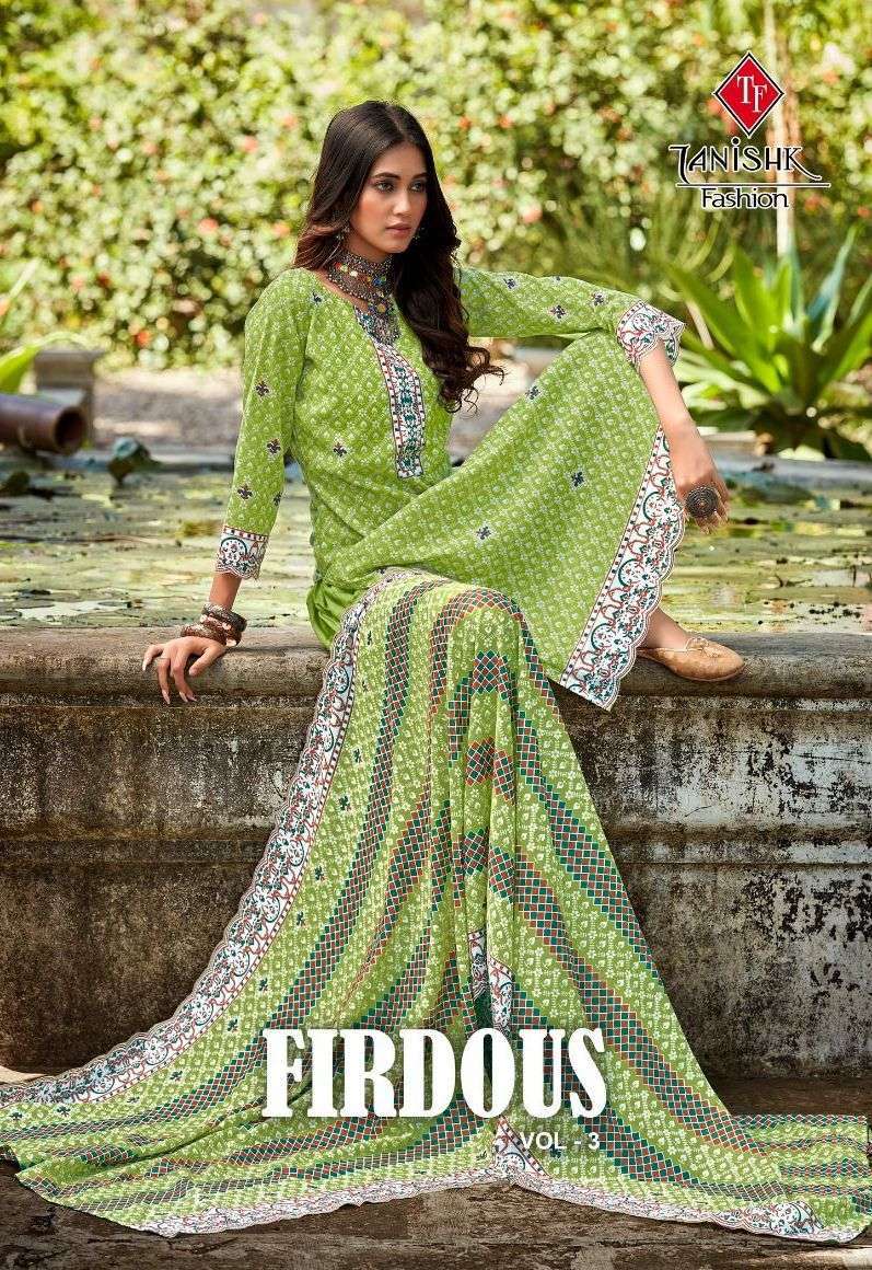 tanishk firdous vol 3 series 7001-7008 Pure cotton suit