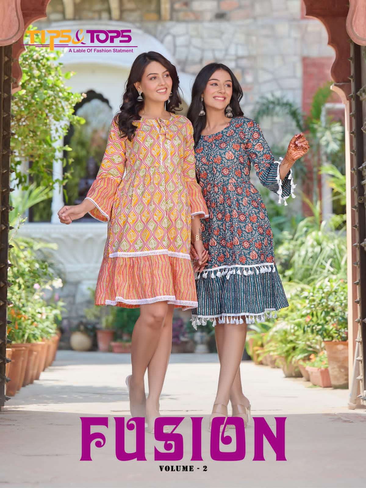 Tips & tops fusion vol 2 series 201-206 cotton kurti  