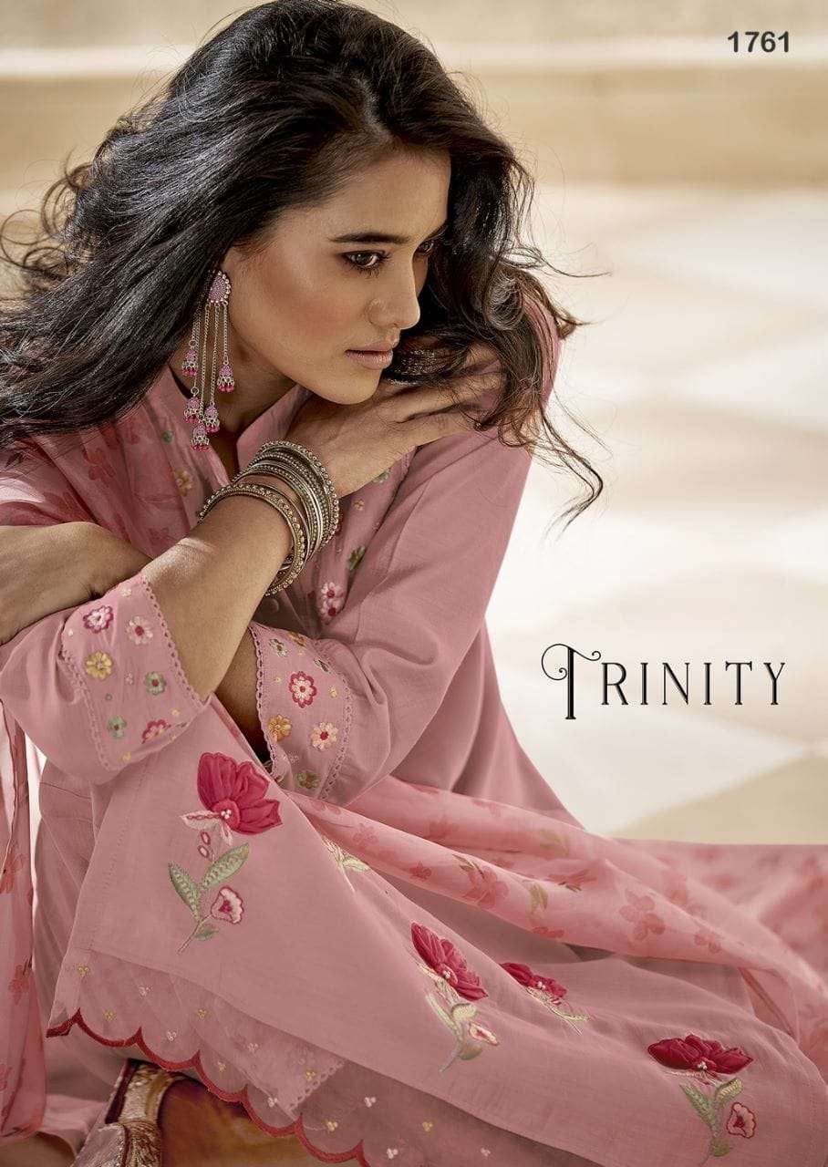 trinity designer pure viscose print suit 