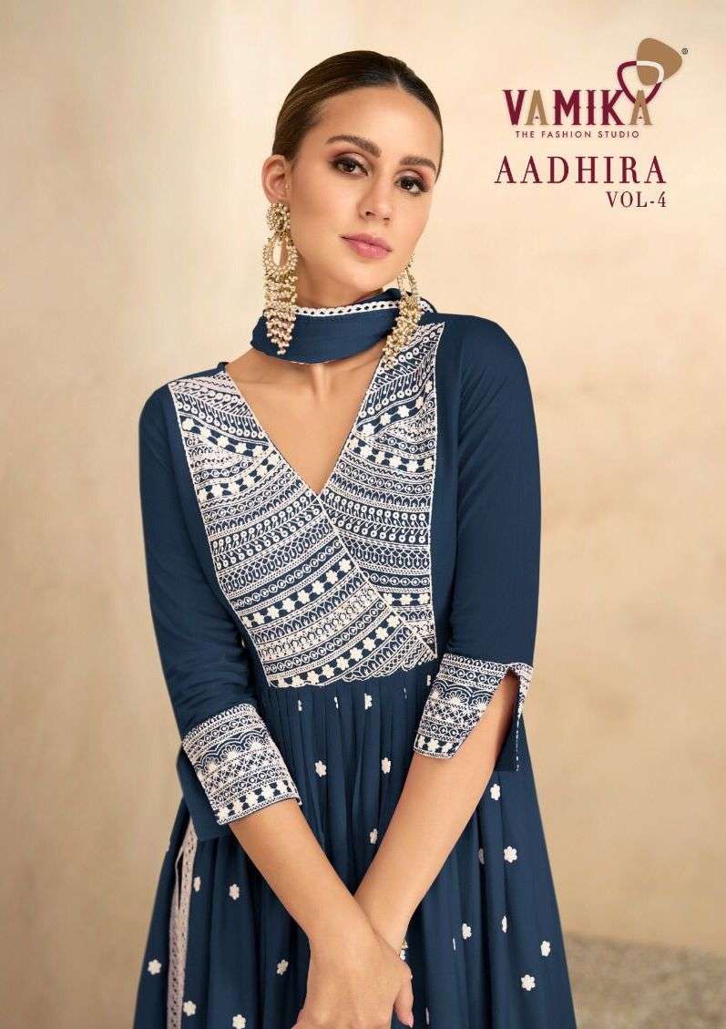 vamika aadhira vol 4 series 1106 pure rayon viscose readymade suit 