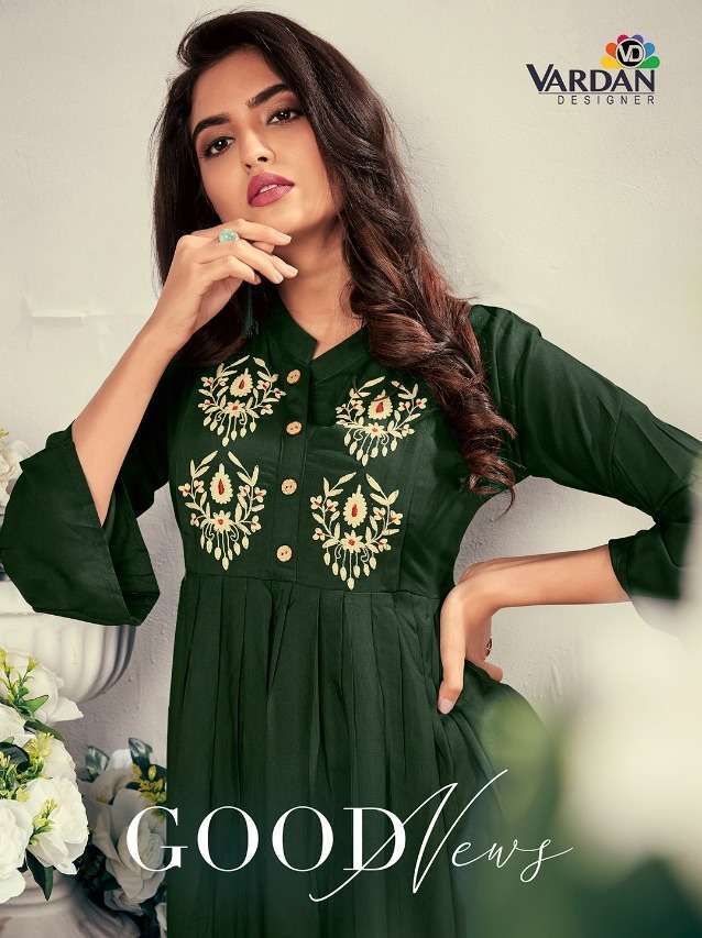 vardhan good news vol 1 series 611-616 14KG Heavy Rayon kurti