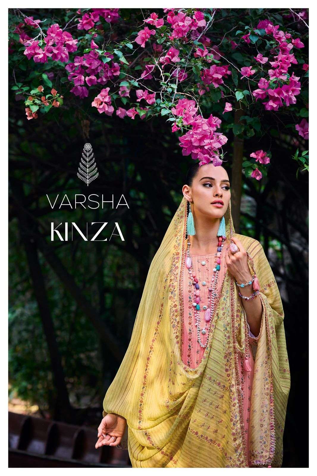 varsha kinza series 01-04 viscose muslin suit 