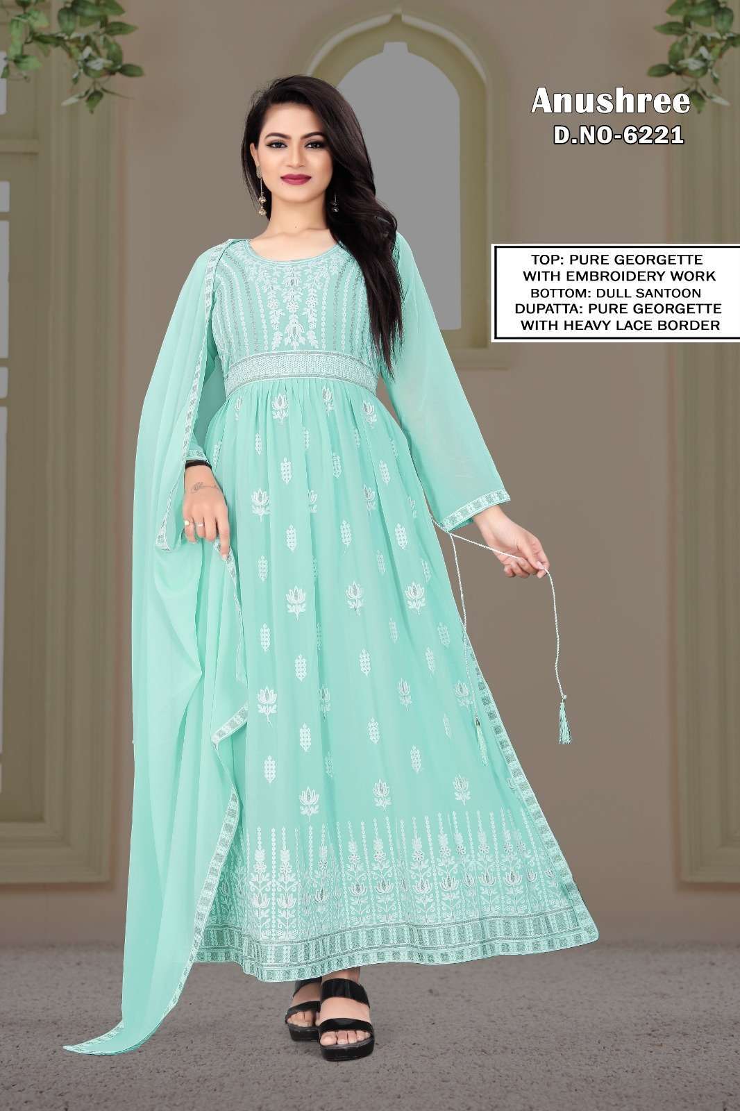 vedanti anushree Pure Georgette With Embroidery Work suit