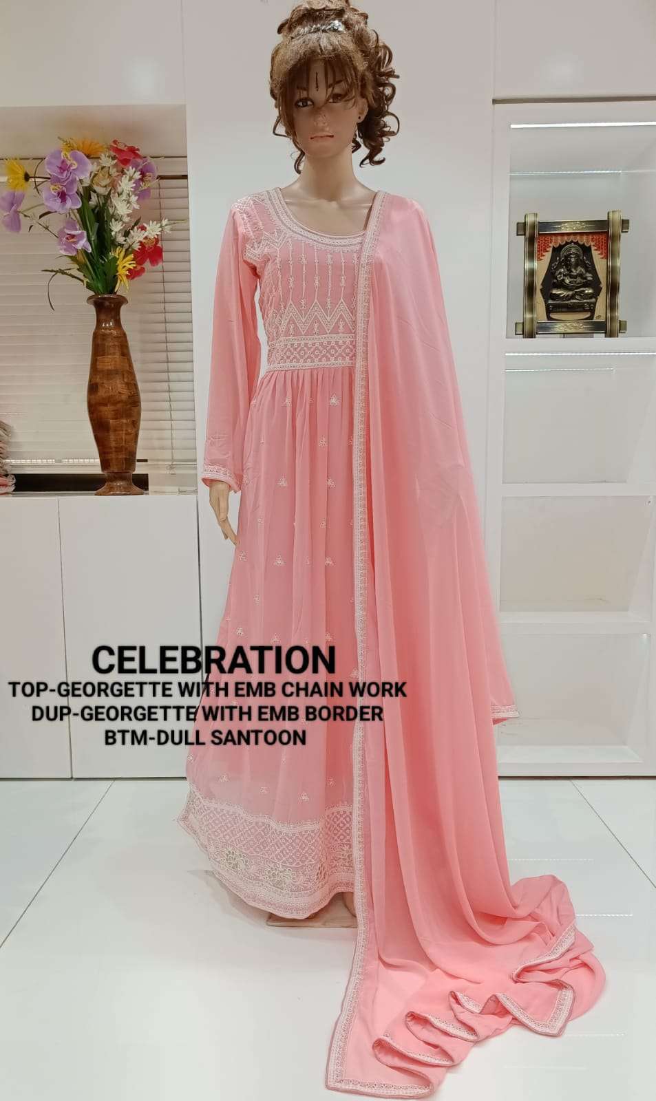 vedanti celebration Pure Georgette With Embroidery Work suit