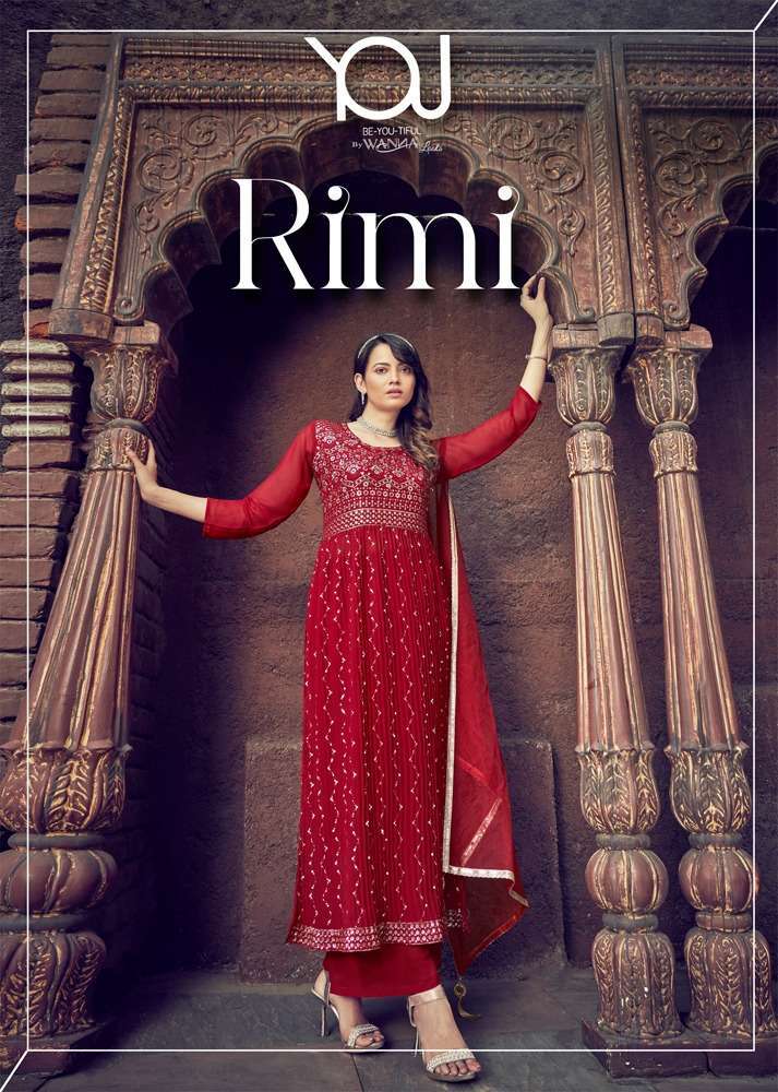 wanna rimi series 201-205 Faux Georgette readymade suit 