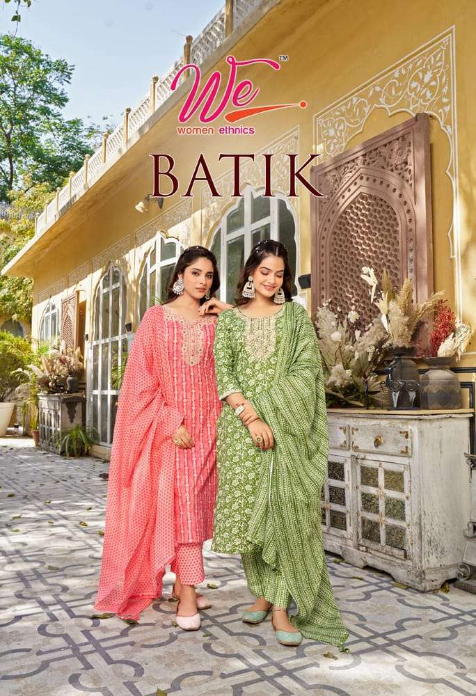 we women batik series 1001-1006 pure cotton readymade suit 