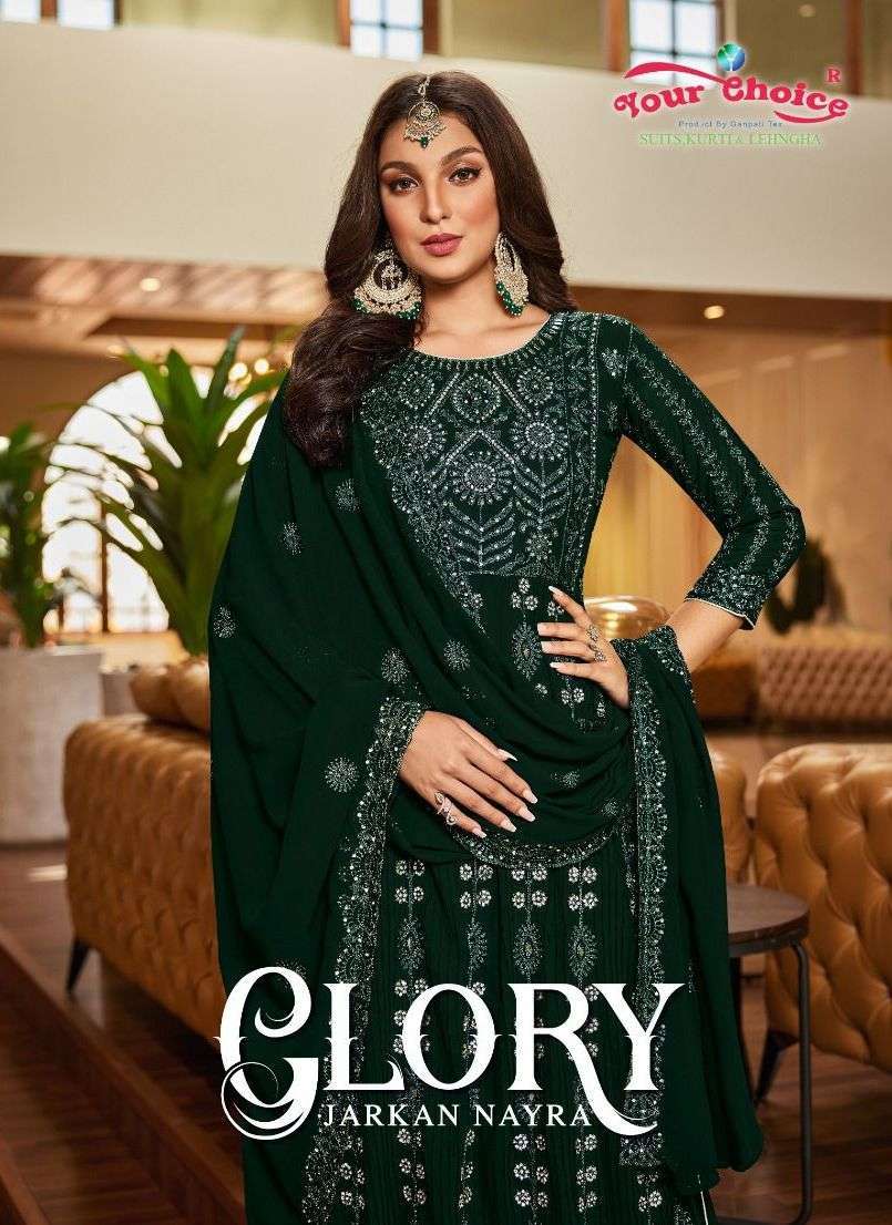 your choice glory jarkan nayra series 1001-1006 Blooming georgette suit