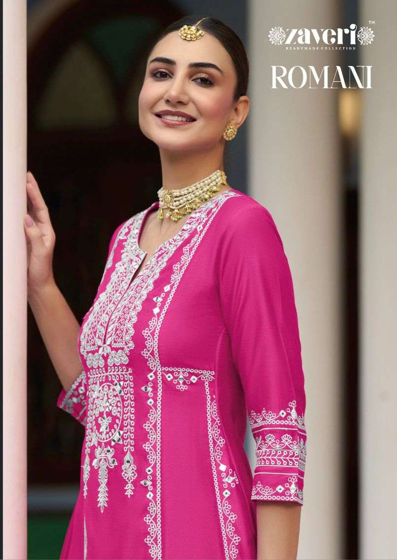 zaveri romani designer roman silk suit 