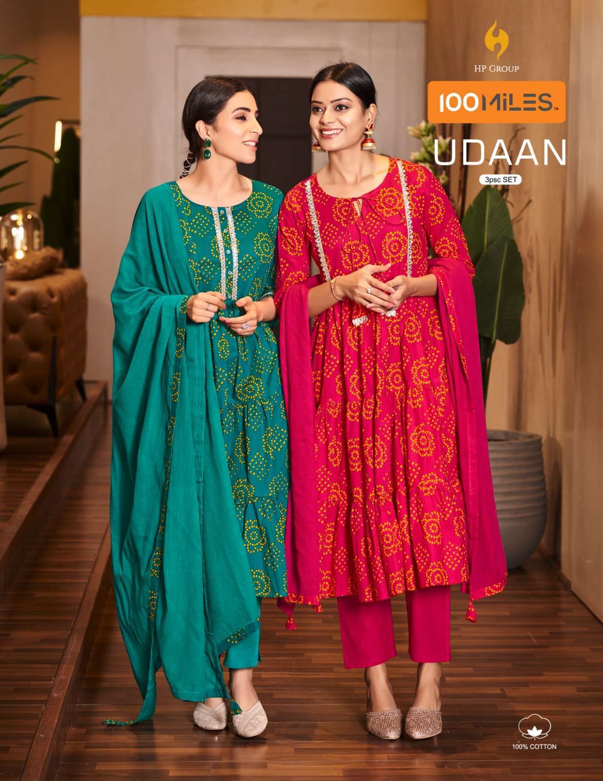100 miles udaan series 01-04 Pure cotton readymade suit