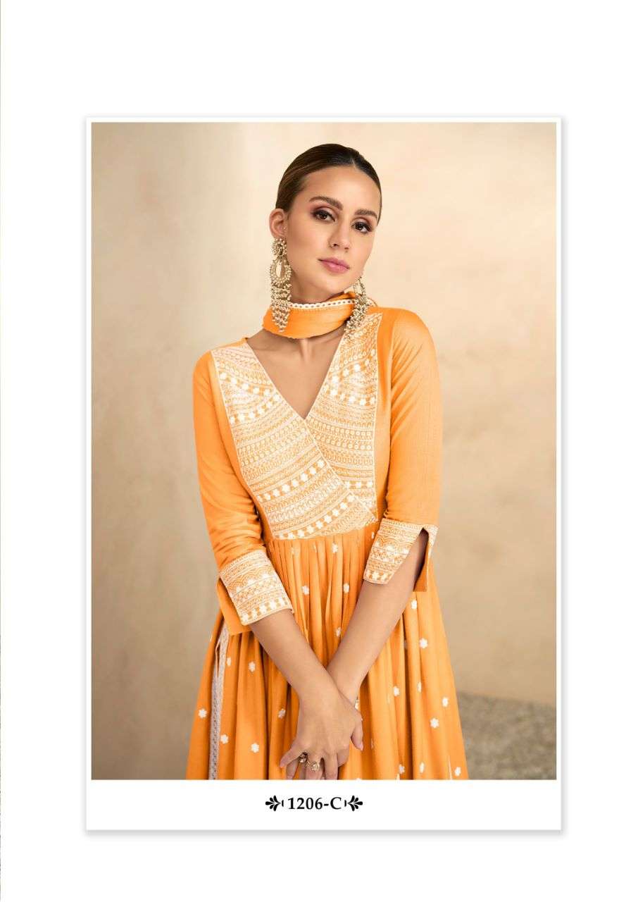 Aadhira vol 4 light color designer pure rayon visvose suit 