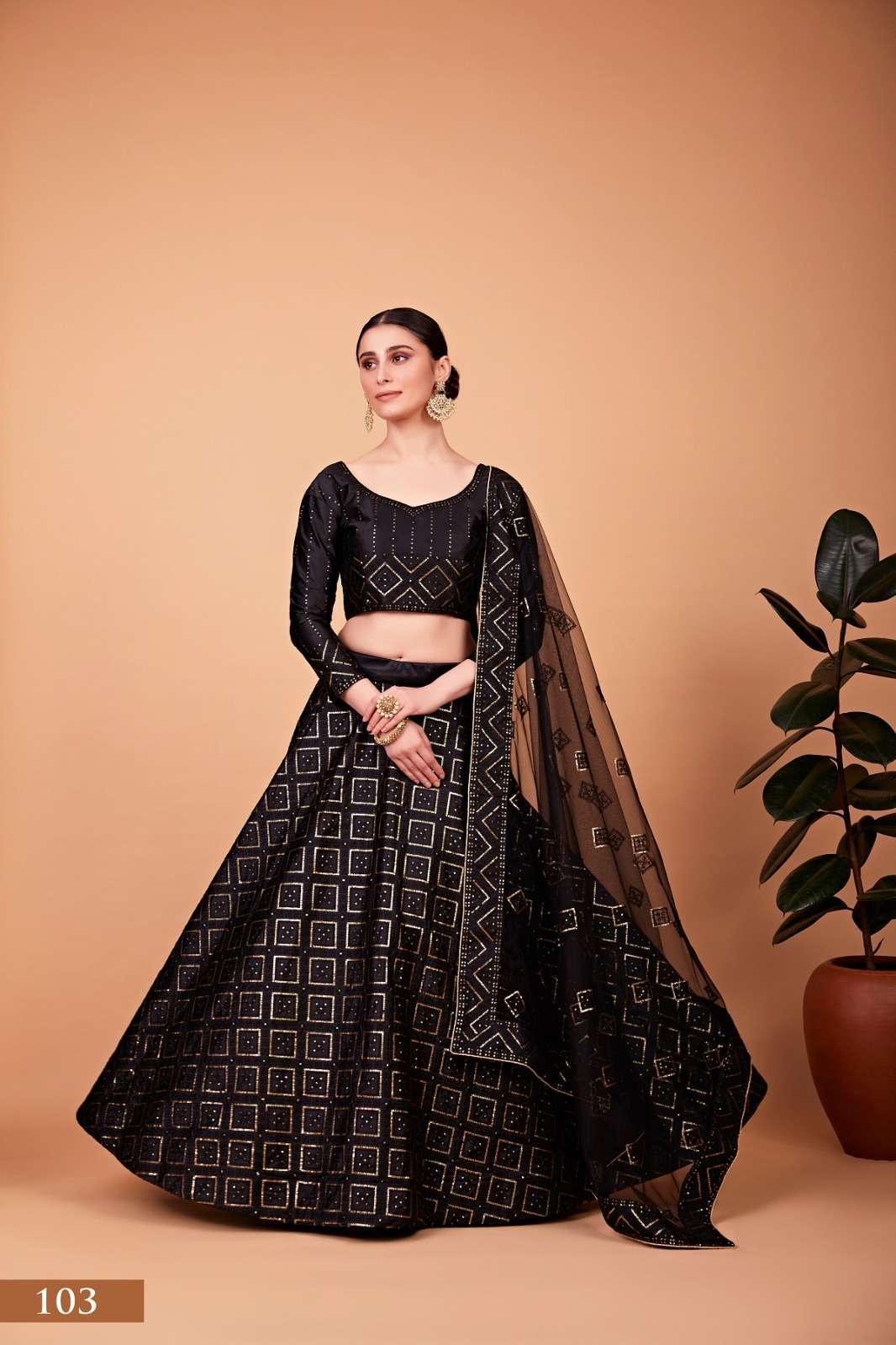 aawiya nayra vol 1 series 103 heavy tebi silk lehenga 