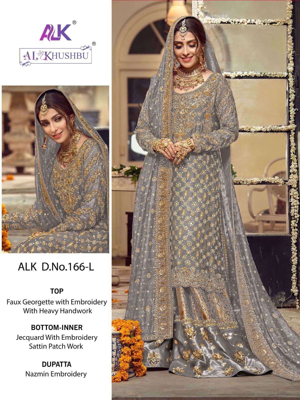 al khushbu maharani vol 3 166l faux georgette suit 