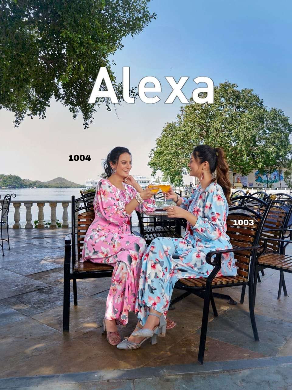 alexa designer heavy rayon coord sets 