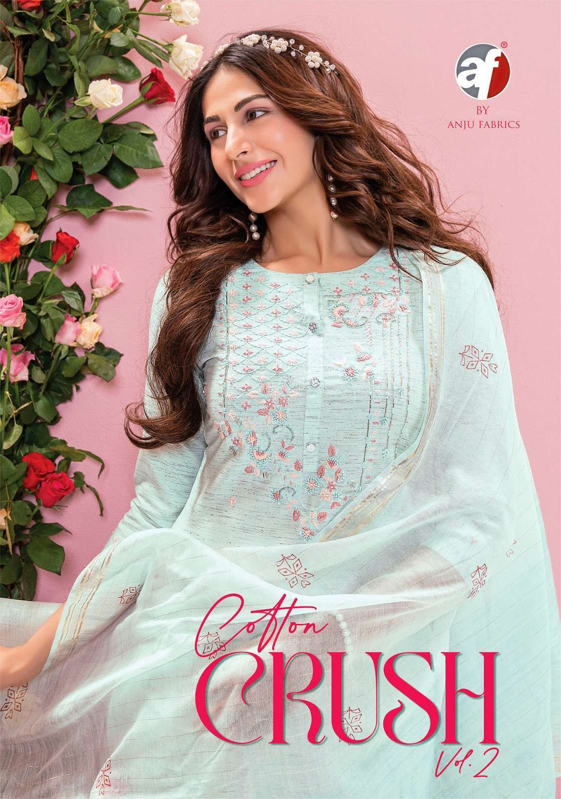 anju fab cotton crush vol 2 series 3021-3026 cotton flex suit 