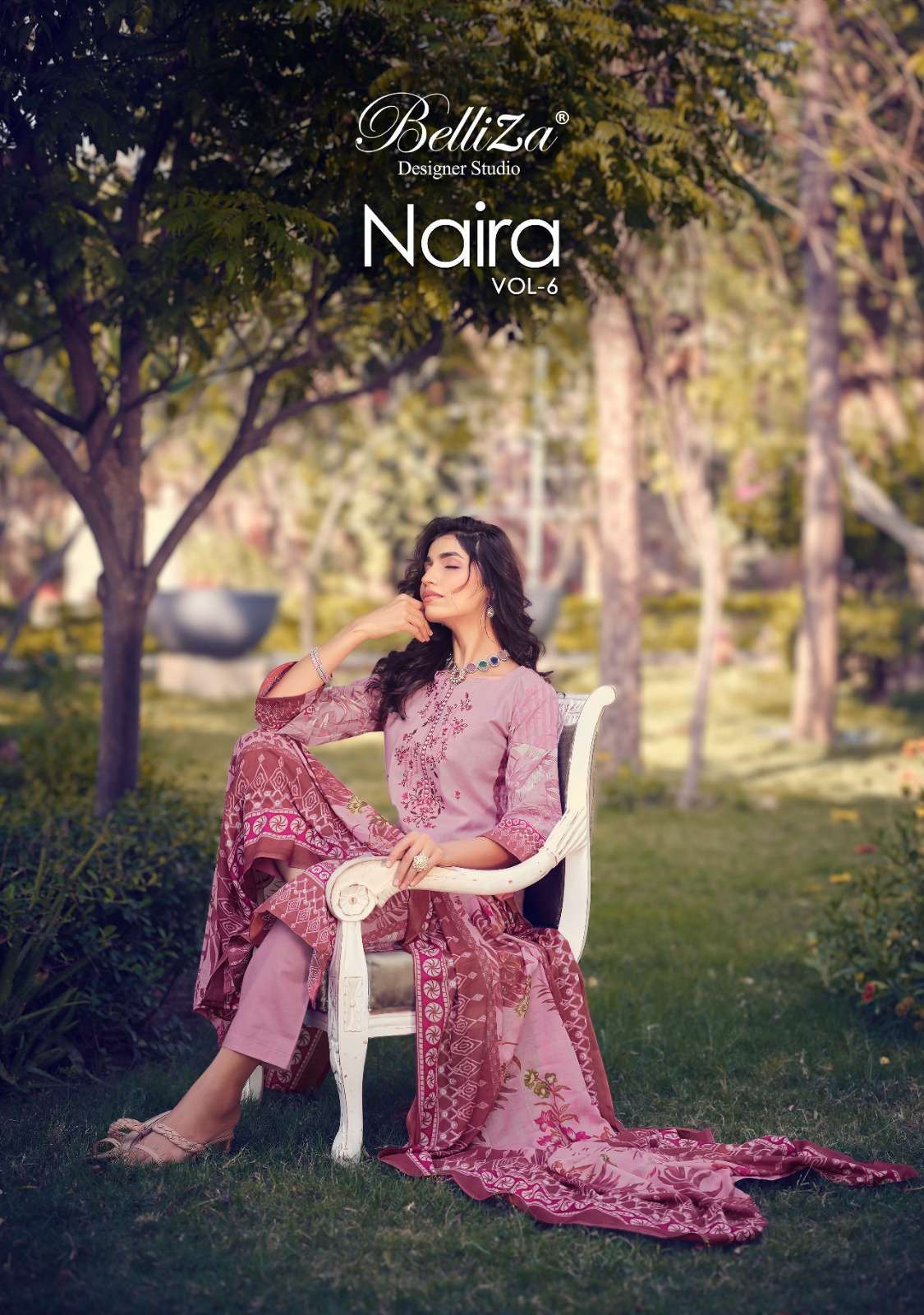 belliza naira vol 6 series 782001-782010 pure cotton suit 