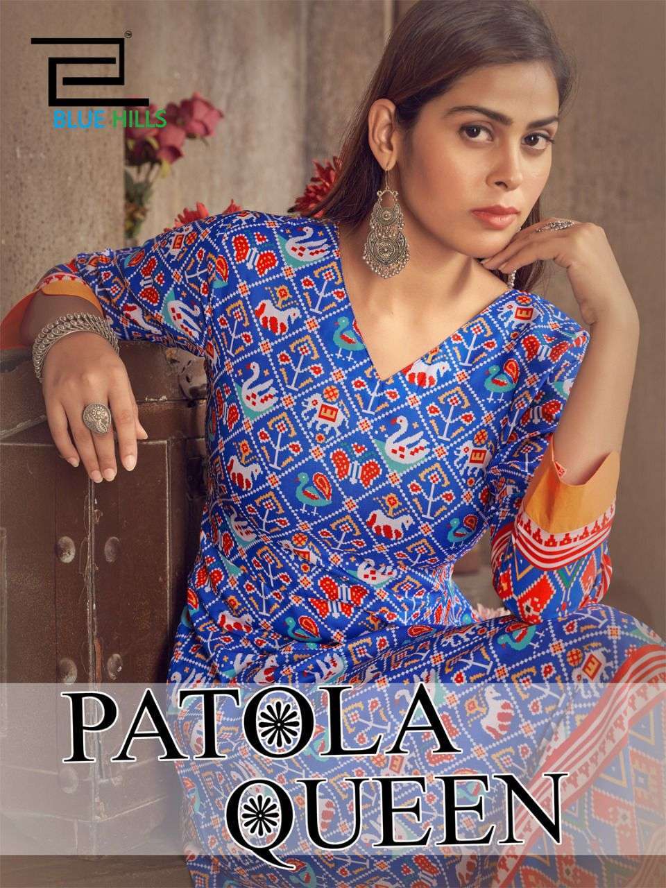 blue hills patola queen series 1001-1004 Muslin kurti