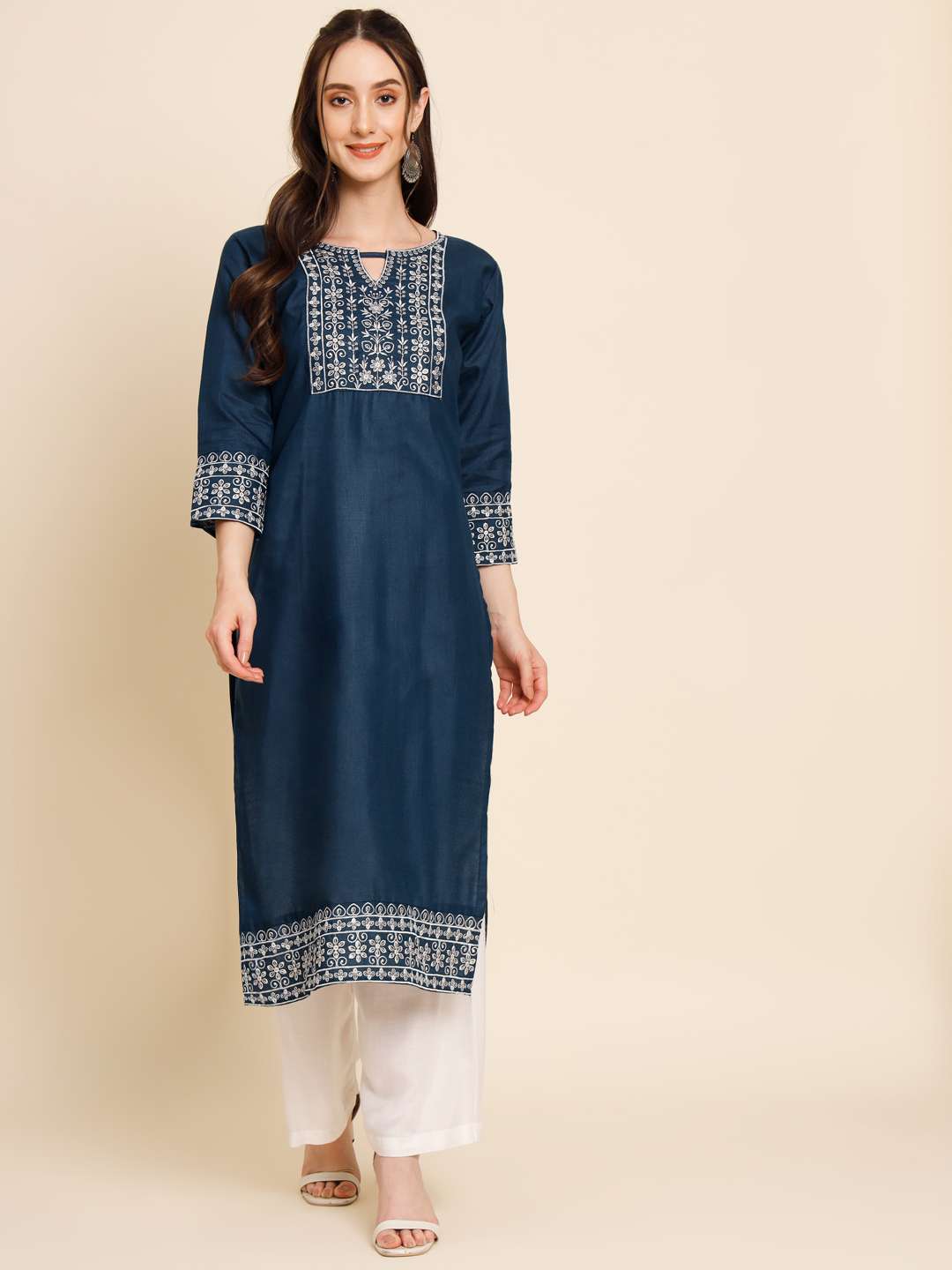 Brahmastra 3 Soft Cotton Kurta with Embroidery Work