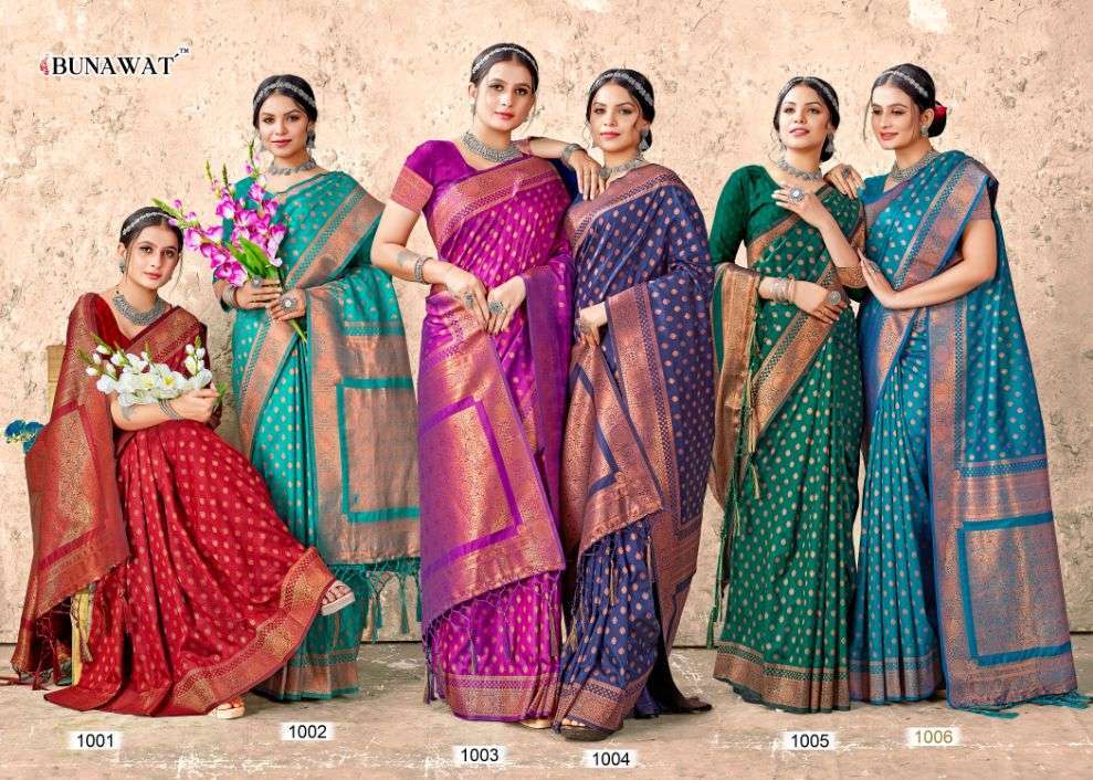 bunawat gulshan series 1001-1006 Banarasi Silk saree