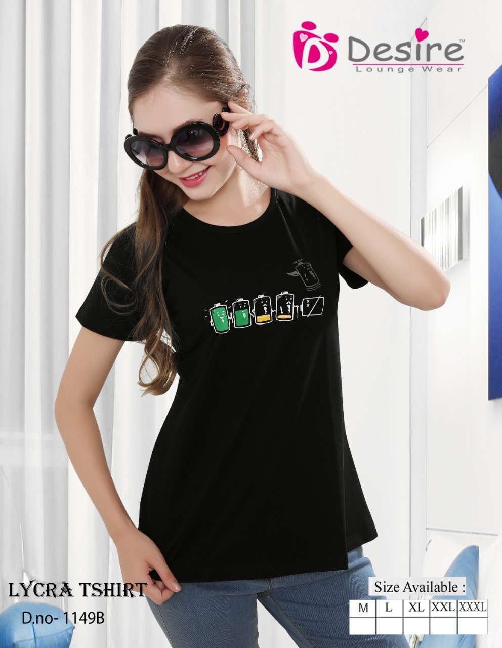 desire 1149 colours comfortable daily wear lycra tshirt