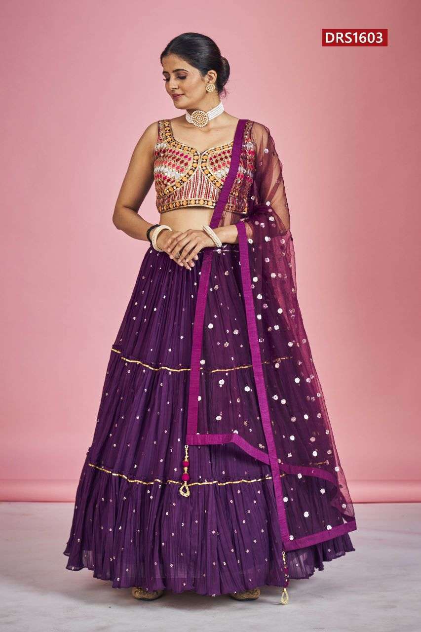 dreesstive regina series 1601-1607 georgette lehenga 