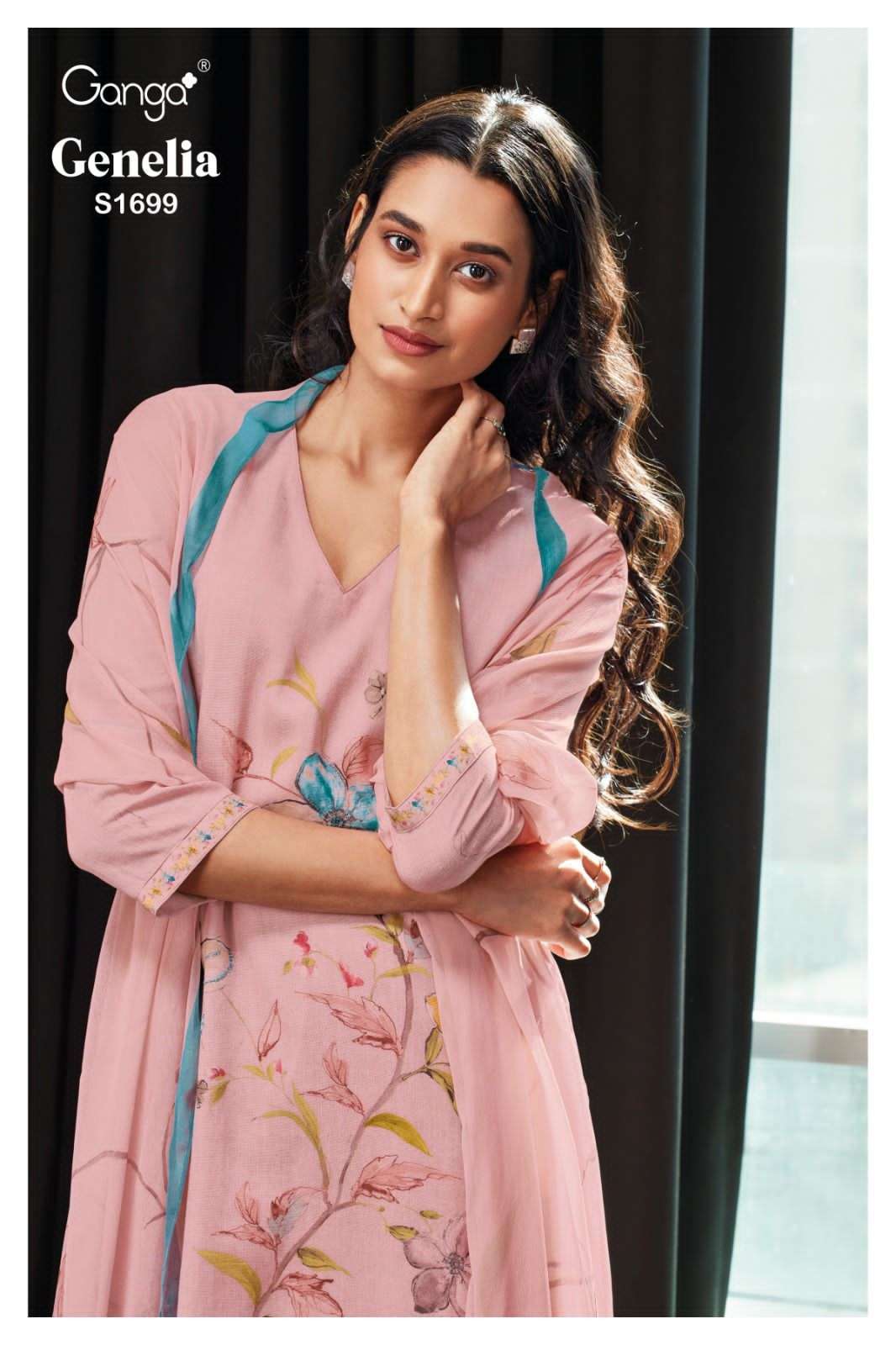 ganga genelia 1699 premium pure linen suit 