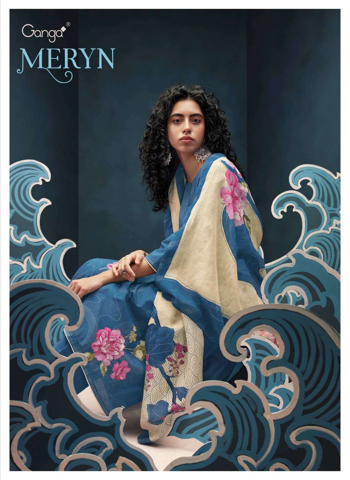 ganga meryn series 1390-1395 premium cotton suit 