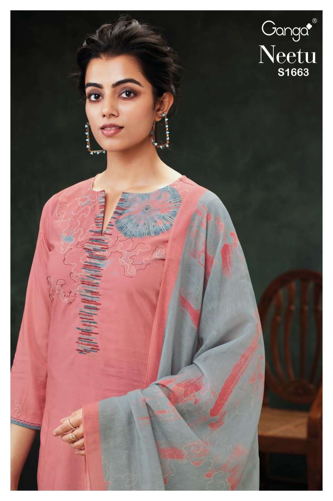 ganga neetu 1663 premium cotton suit 