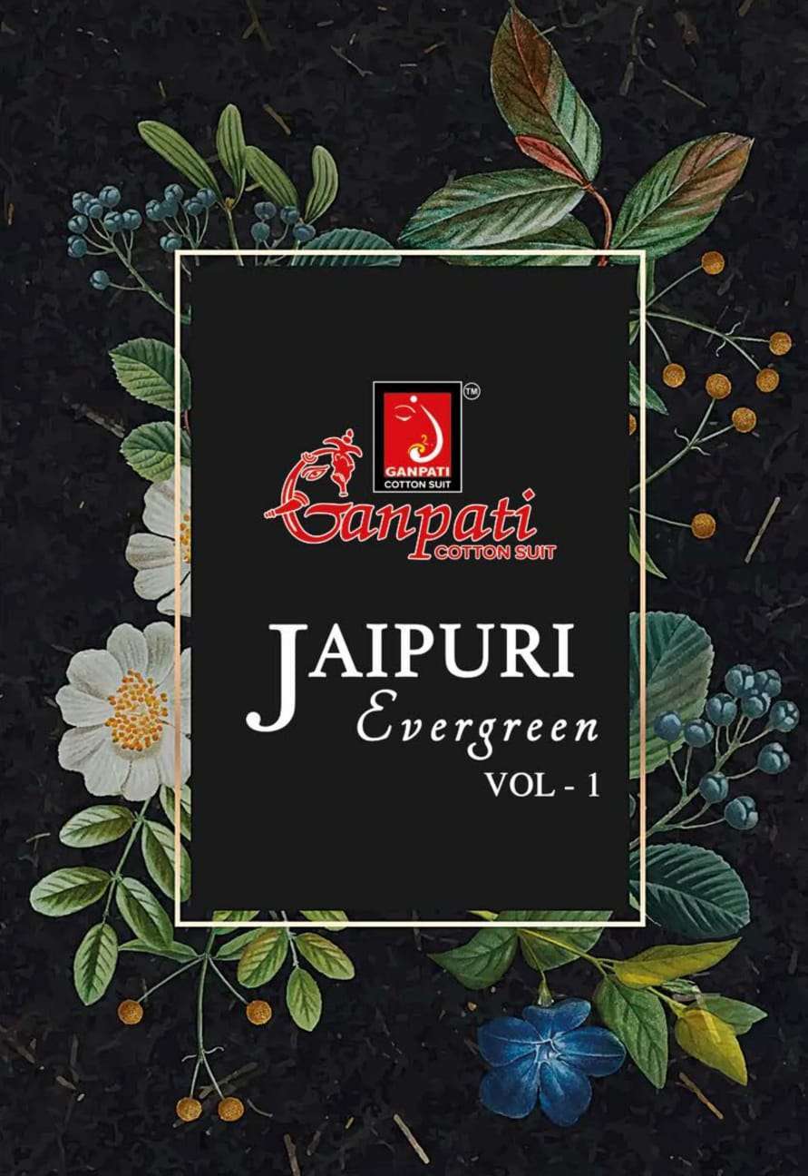ganpati cotton jaipuri evergreen vol 1 series 001-020 cotton suit 