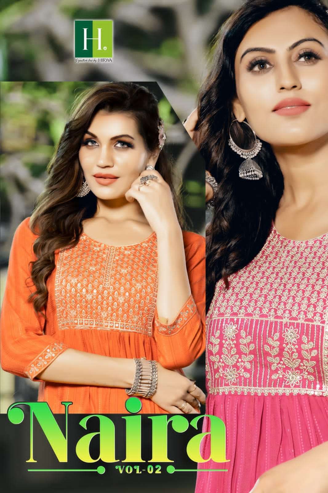 hirwa naira vol 2 series 201-205 Viscose Rayon kurti