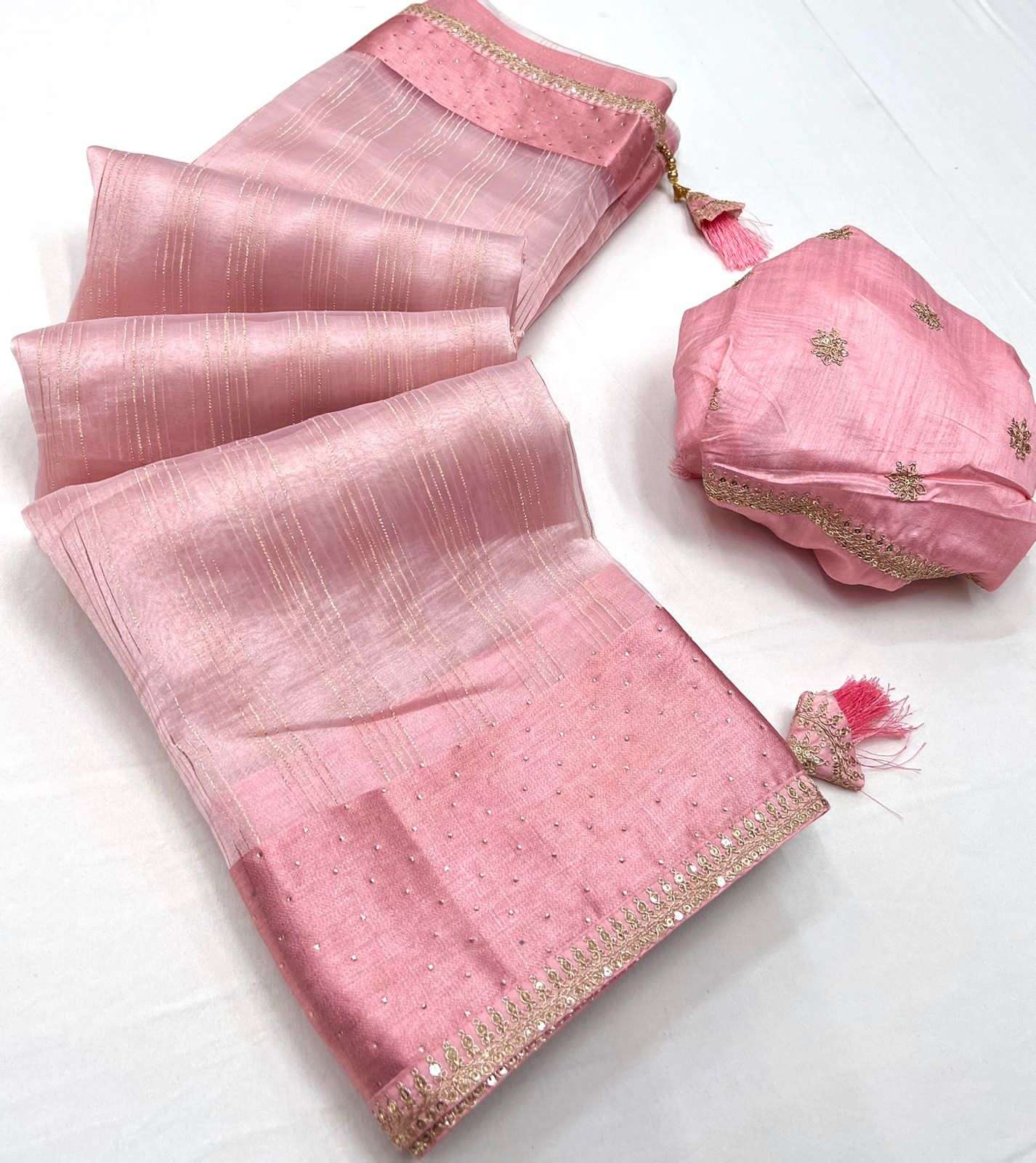 jonam designer soft organza jacquard saree