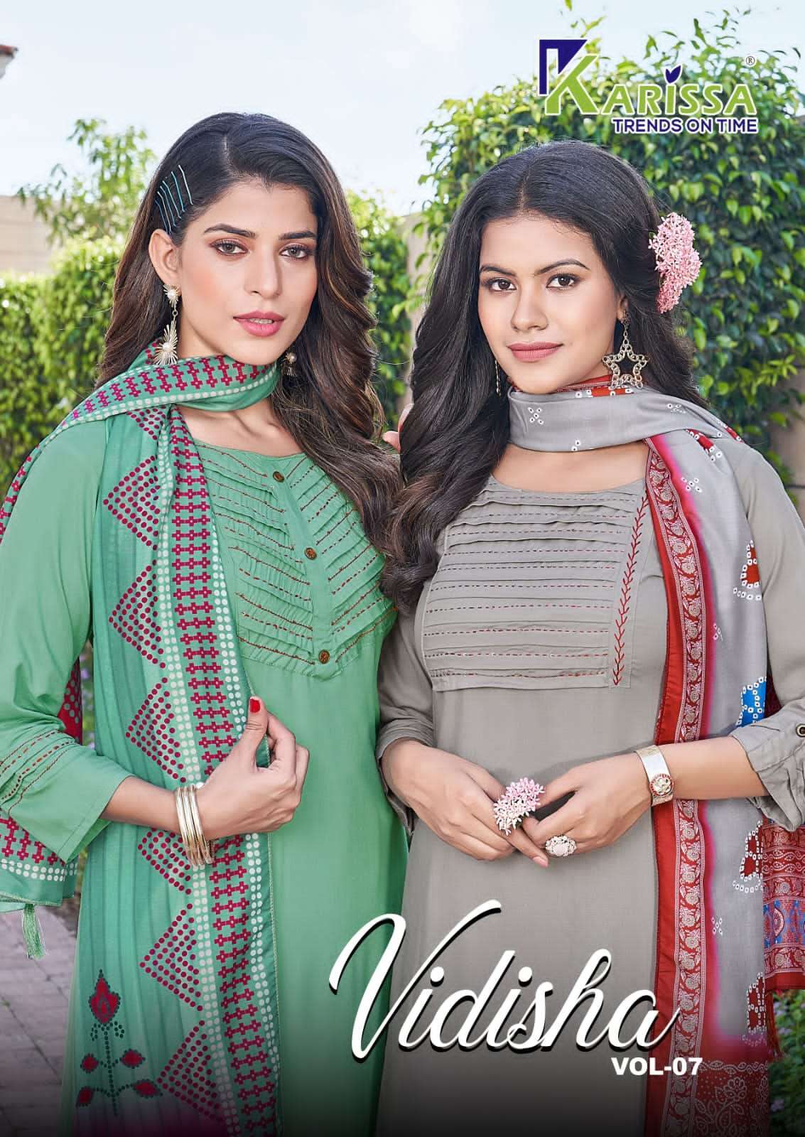 karissa vidisha vol 7 series 7001-7006  Premium liva Rayon suit