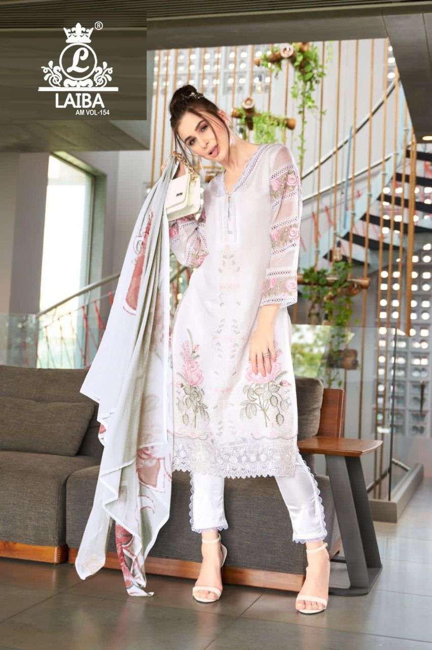 laiba am vol 154 Pure Georgette fine floral pattern suit