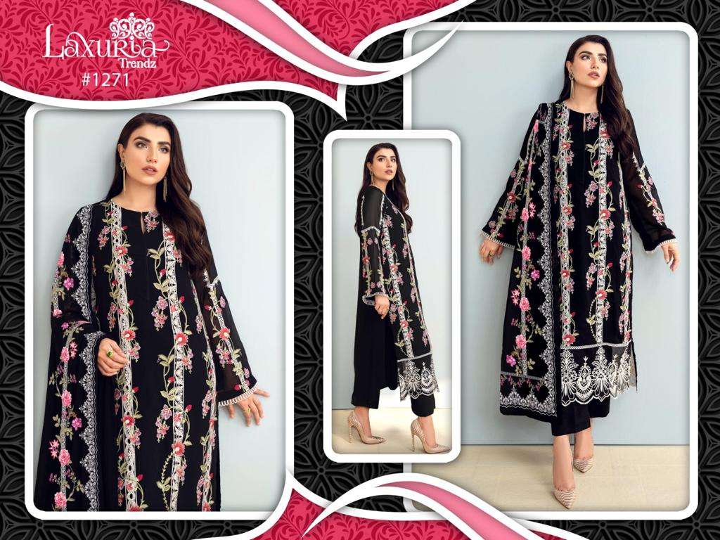 laxuria 1272 designer faux georgette suit 