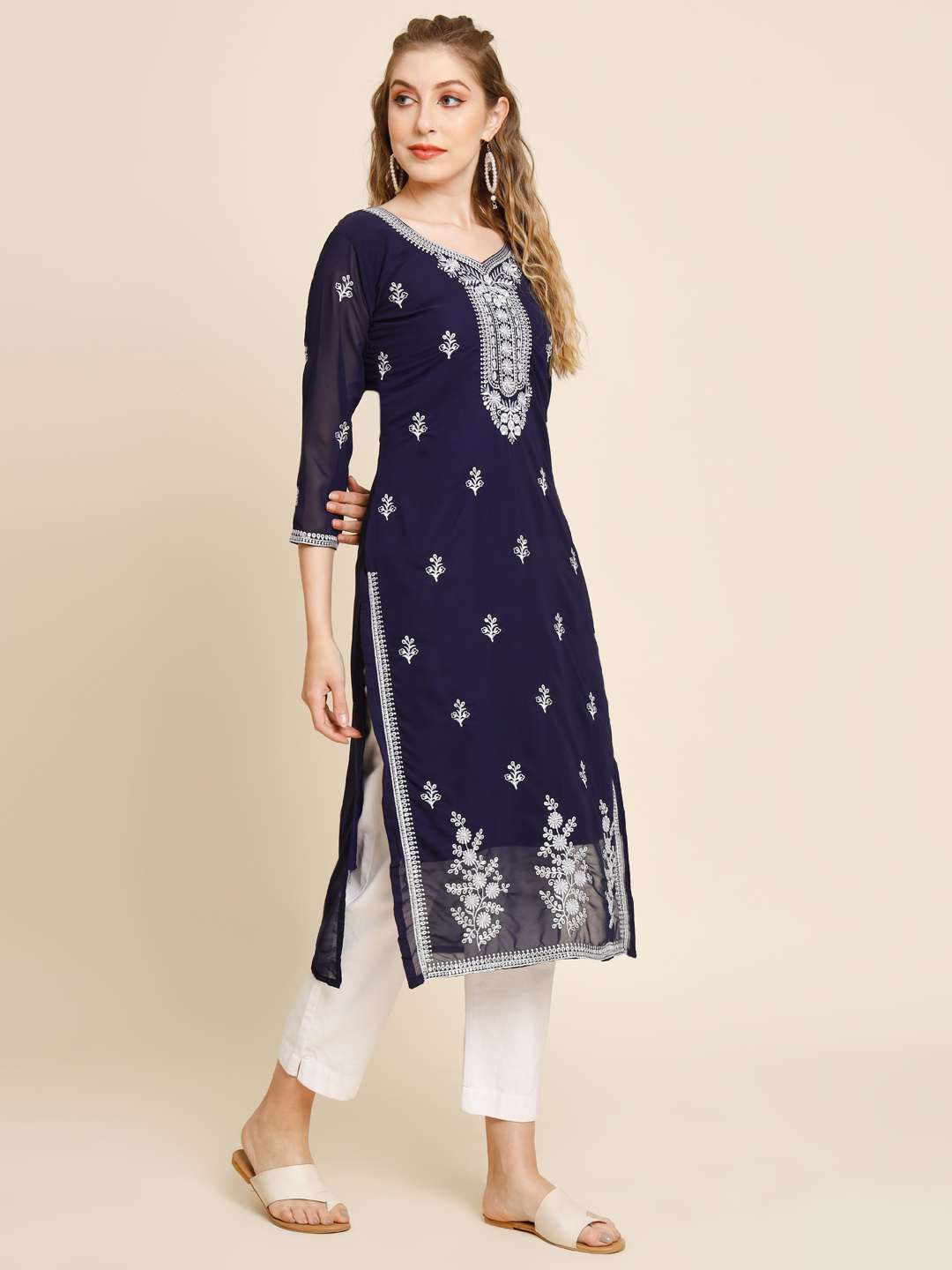 Legendry Soft Georgette Kurta with Embroidery Work 