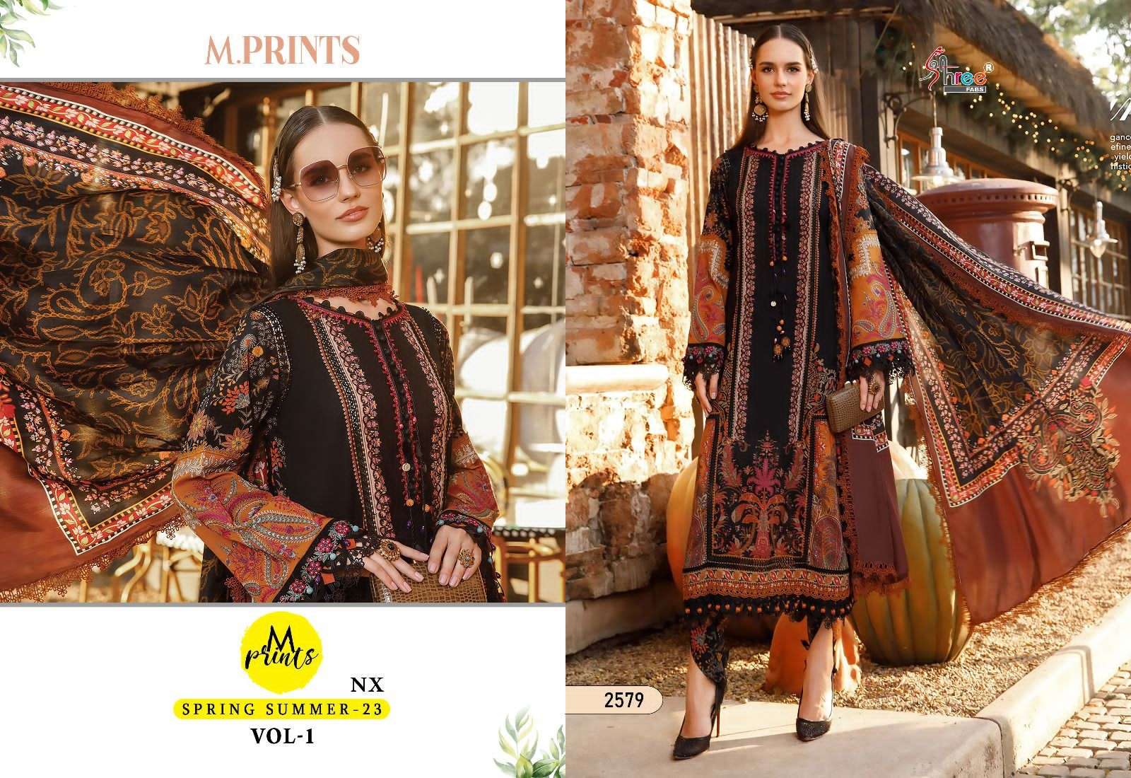 m print spring summer 2023 vol 1 nx designer pure cotton suit 