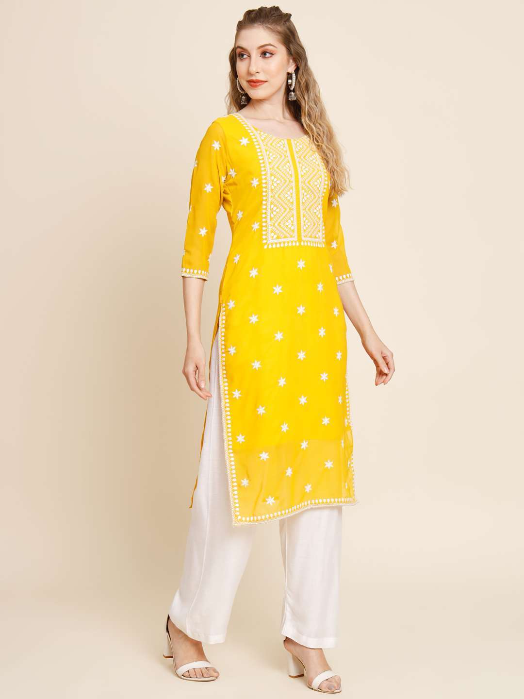 Maggi Soft Georgette Kurta with Embroidery Work 