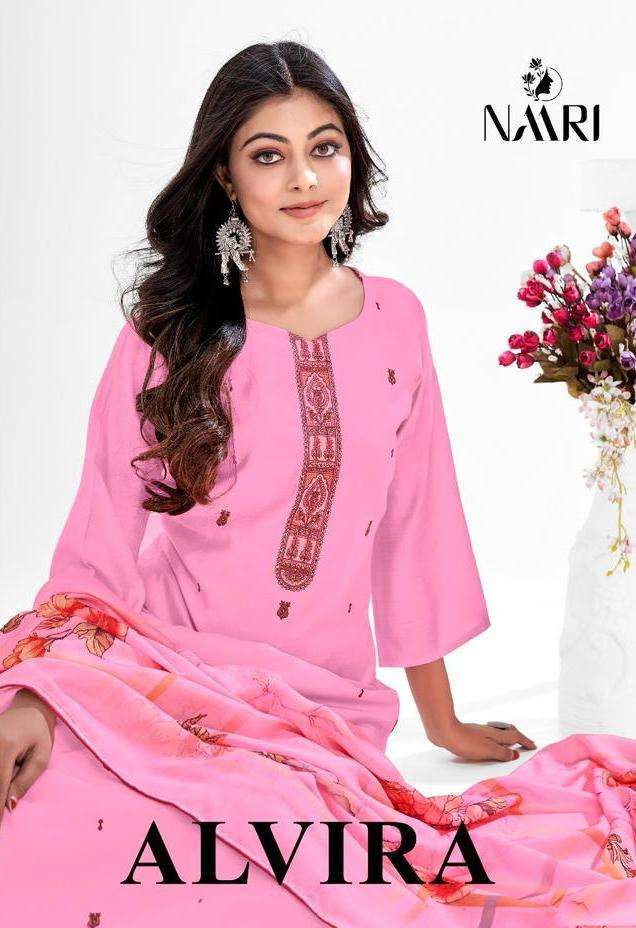 naari alvira series 8501-8504 Pure silk suit