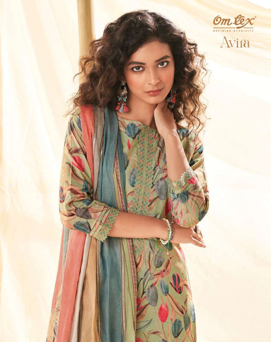 omtex avira series 1931 lawn cotton diigtal print suit 