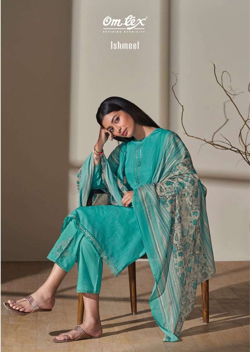 omtex ishmeet series 1881 lawn cotton suit