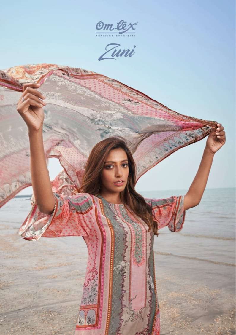 omtex zuni series 1711 lawn cotton suit 