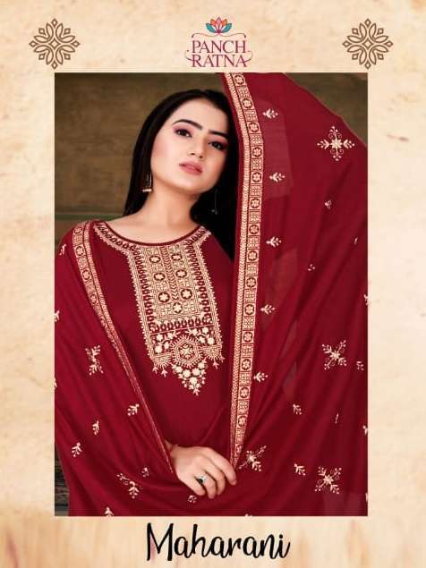 panch ratna maharani series 17071-17074 vichitra silk suit 