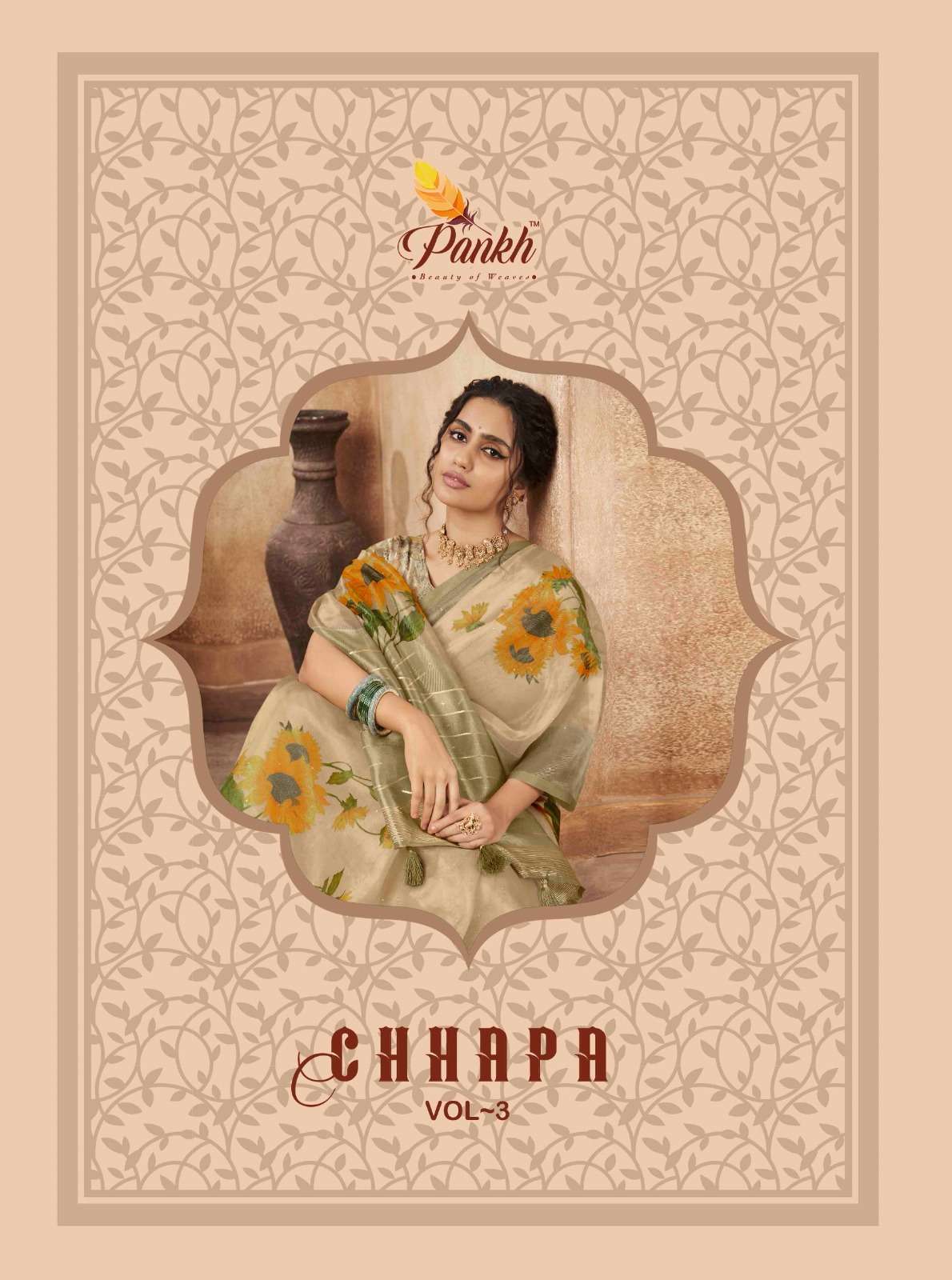 pankh chhapa vol 3 series 3701-3711 organza digital print saree