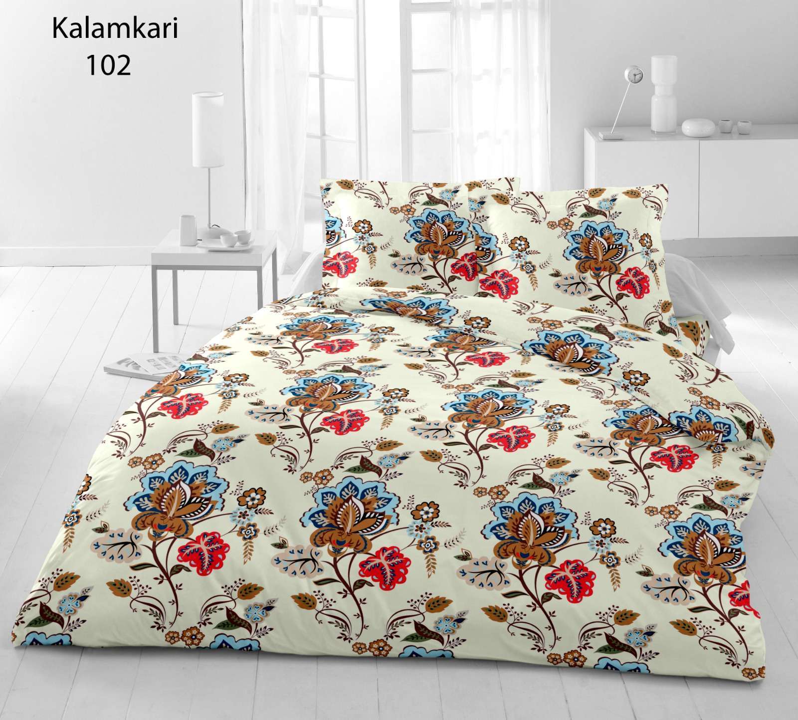 pr symphony super king size bedsheet with two pillow cover