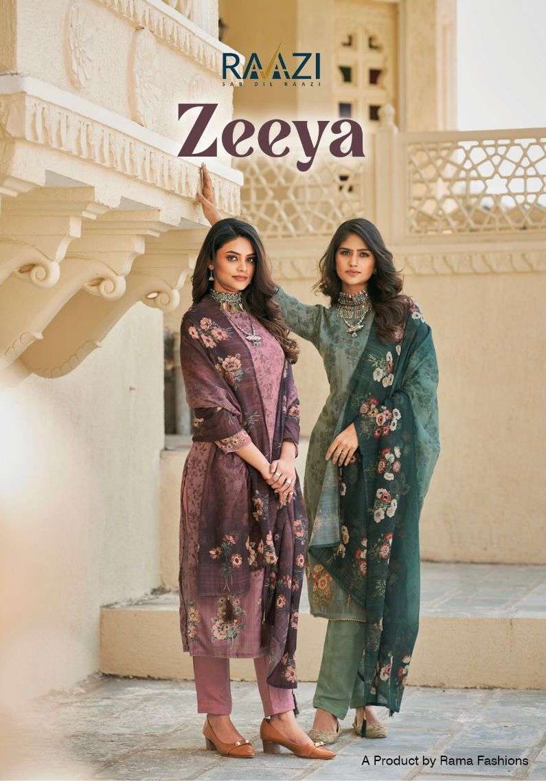 raazi zeeya series 10001-10006 soft cambric cotton suit 